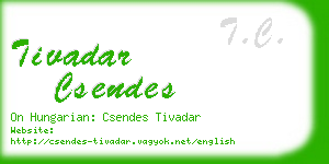 tivadar csendes business card